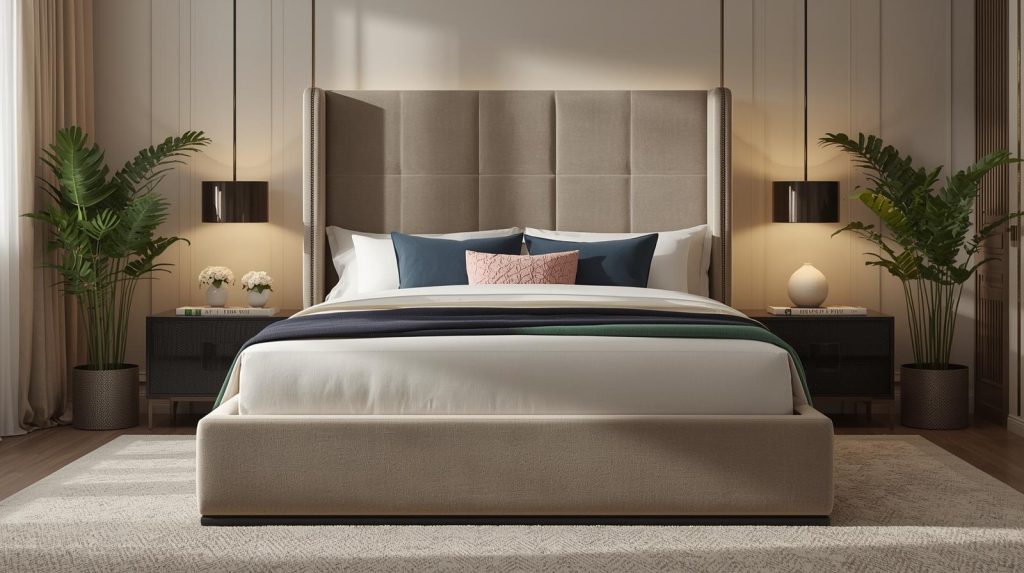 stylish studio apartment upholstered ottoman bed