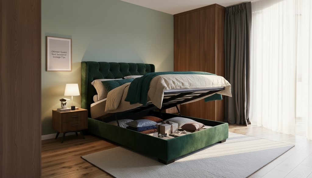 Smart Ottoman Queen Size Bed Storage Ideas