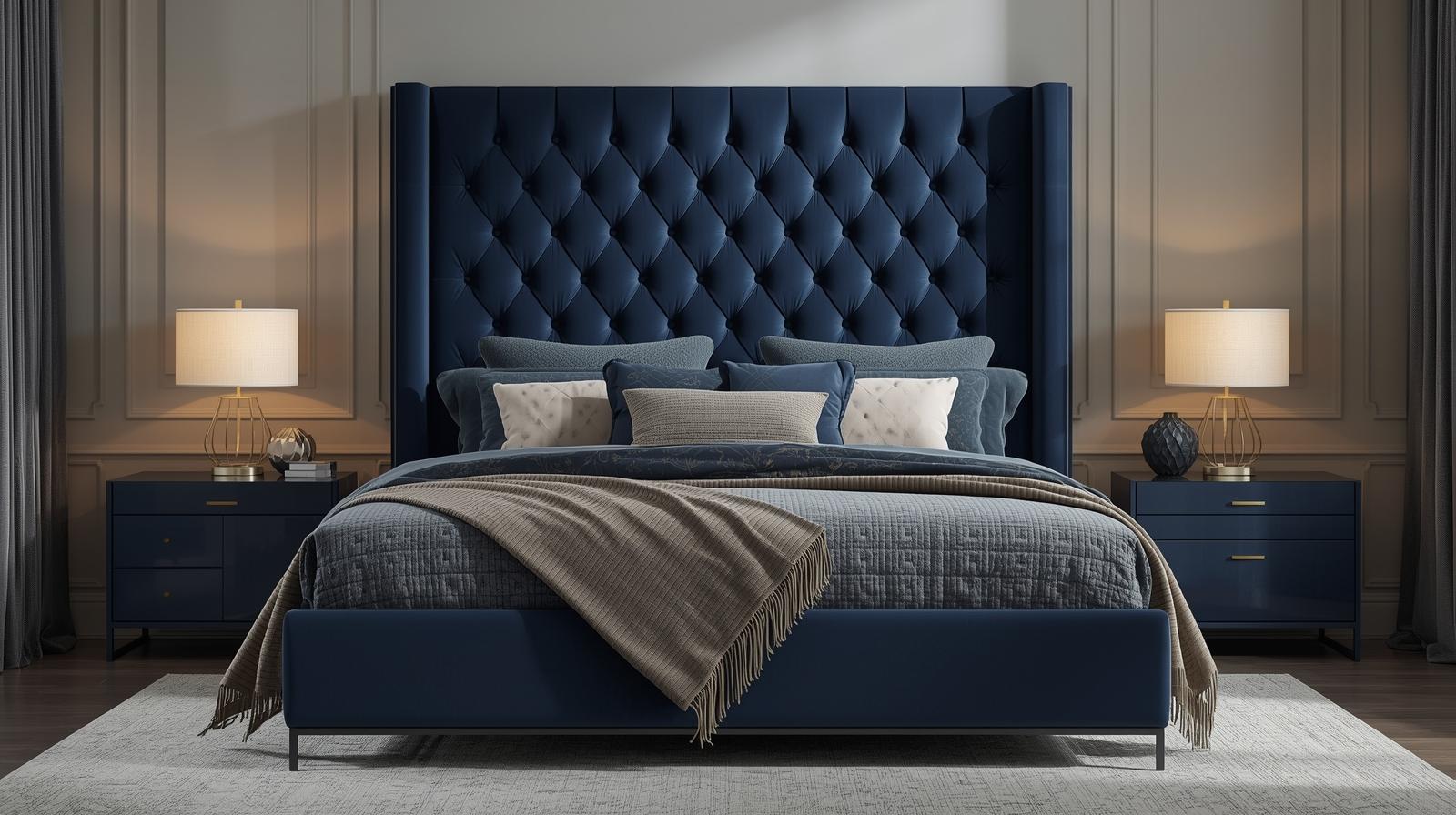 ottoman queen size bed with headboard