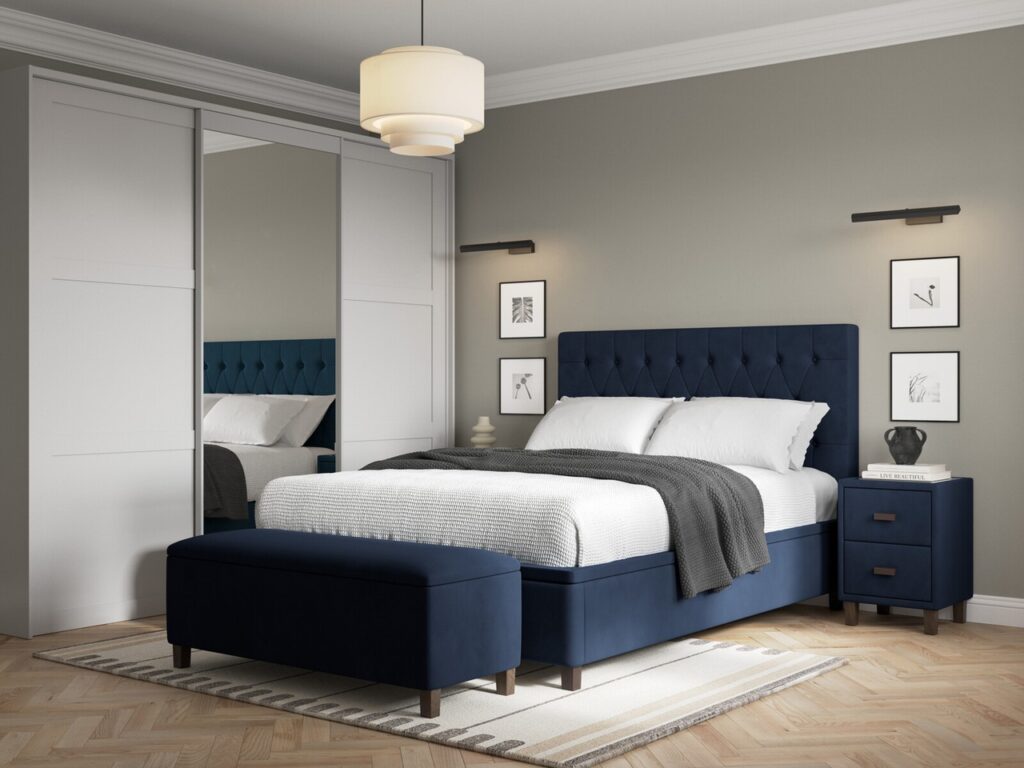 buy cheap king size ottoman beds with mattress